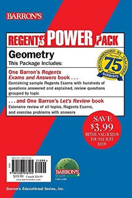 GEOMETRY POWER PACK (BARRON'S REGENTS POWER PACK) By Andre Castagna *Excellent*