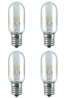 Four Bulbs 40T8N Clear 40 Watt 130 Volt E17 Intermediate Base 40W Microwave etc