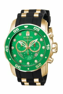 Мужские часы Invicta 6984 Pro Diver Collection с хронографом и зеленым циферблатом черного цвета