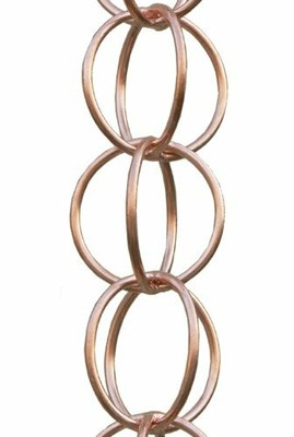 Monarch Rain Chains 23855 Pure Copper Ring Rain Chain ...