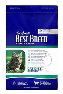 Dr. Gary's Best Breed Cat Diet Slow-Cooked in USA Natural Dry Cat Food for Al...