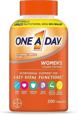 ONE A DAY Womens Complete Daily Multivitamin with Vitamin A, B , C, D, and... 