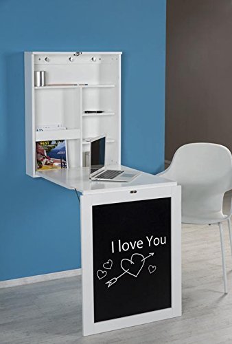 Escritorio Mesa Plegable de Pared Madera Estantería Dormitorio Juvenil Infantil