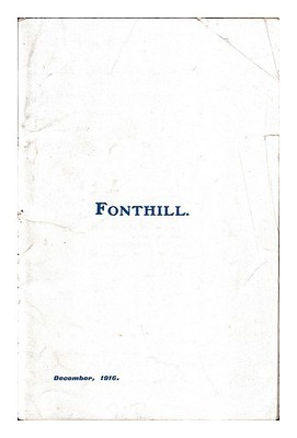FONTHILL Fonthill, Dezember 1916 1. Auflage Taschenbuch