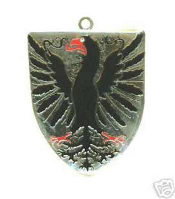Medieval German HRE Empire Knight Teutonic Crusades Pendant Eagle Battle Shield 