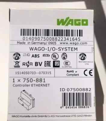 New In Box WAGO 750-881 Ethernet Controller PLC Module 750 881