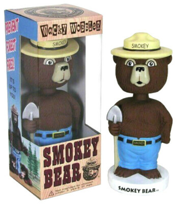 その他 funko wacky wobbler SMOKEY BEAR Flocked Smokey The Bear Funko Wacky Wobbler Le48 Ad Icon HTF