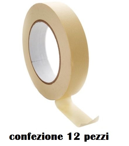 Set 12 Rotolo Carta Gommata Nastro Carrozziere Pittura Misura 10metri moc