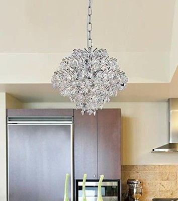 Modern Pendant Chandelier Crystal Raindrop Lighting Ceiling Light Fixture Lam...