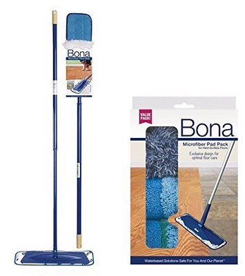 Bona Microfiber Floor Mop 3 Piece Microfiber Pad Pack For Sale