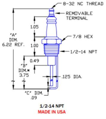 Gas Igniter Replacement for Auburn I-64-3 and Crown CA477