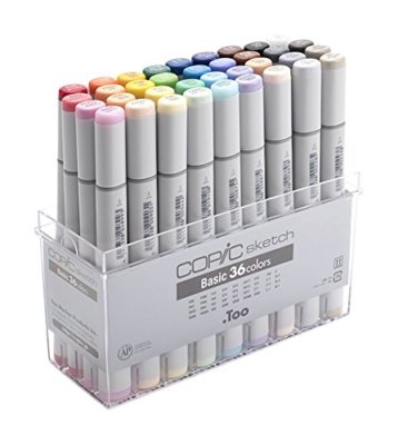 画材 COPIC sketch 36colors Too Copic Sketch Basic 36 Color Set for Manga & Anime Markers | eBay