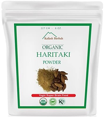 Kailash Herbals Organic Haritaki Powder USDA Certified Organic 1/2 Pound - Te...