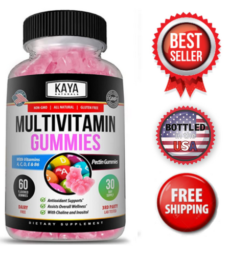 Multi Vitamin Gummy, 60 Count, Biotin, Vitamin A, C & E, Zinc & Vitamin B-12