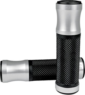 Driven Racing Grip D-3 Slvr/Black 1 In. 0630-1131 Silver/Black PVC/Kraton D3SL2