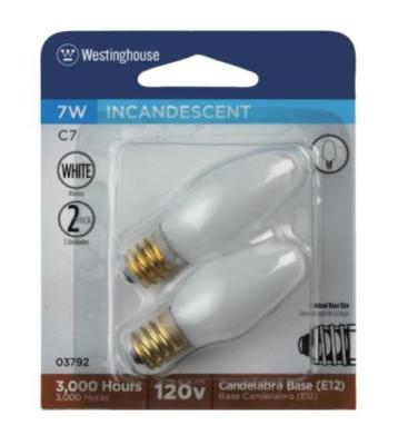 Westinghouse 0379200 - 7 Watt C7 Incandescent Light Bulb