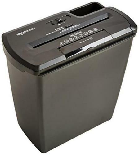 AmazonBasics 8-Sheet Strip-Cut Paper CD  Credit Card Shredder