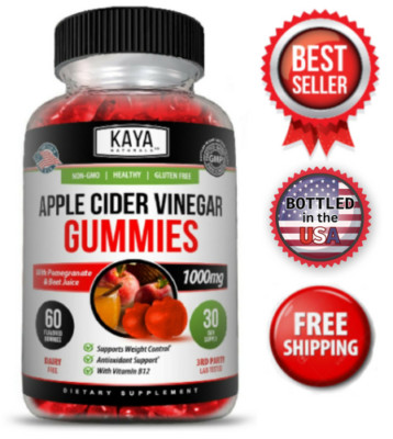 Apple Cider Vinegar Gummies 60ct, Premium Weight Loss, Appetite Control, Cleanse