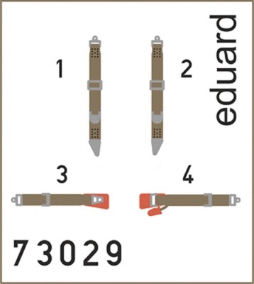 eduard 73029 dx 1/72 Avia B534 Super Fabric-Type Seatbelts for Eduard (Painted)