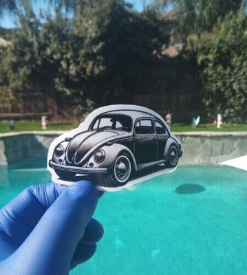 Vintage VW Volkswagen Bug ''Beetle'' Sticker, for Note books, cell cases, labtops