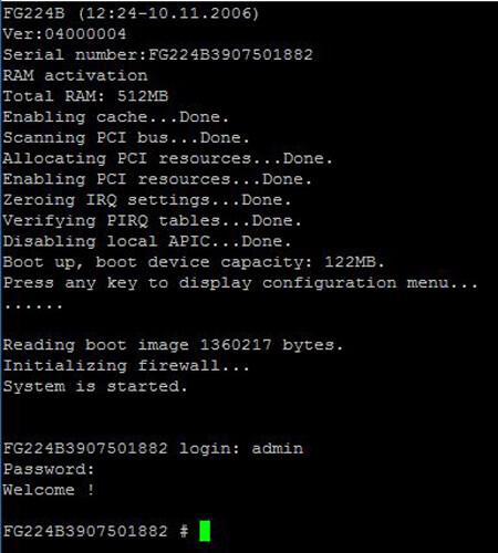 Fortinet FortiGate-224B FireWall Security 24-Port Rackmount Appliance