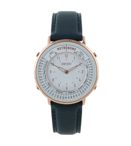 Pre-owned Seiko Metronome Watch Elegant Series Collection 2 Colors In White & Navy