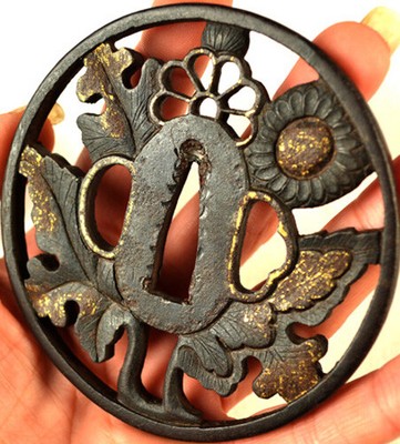 Tsuba - Tsuba Of Katana Chrysanthemum