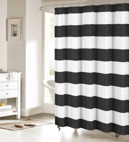 Striped Fabric Shower Curtains