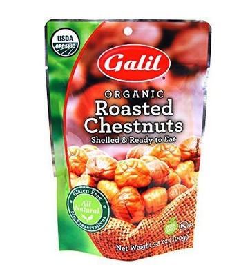 Galil Organic Roasted Chestnuts | Shelled | Ready to Eat Snack | Gluten Free,