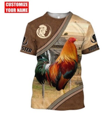 Personalized Name Rooster Unisex New t Shirt 3D Best Price