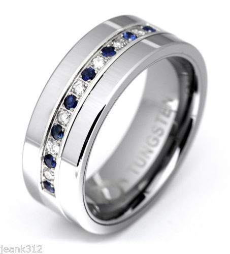 Anillos de Tungsteno de diamante para hombres