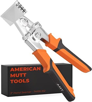 AMERICAN MUTT TOOLS Sheet Metal Hand Seamer  3 Inch Sheet Metal Bender with 1/4