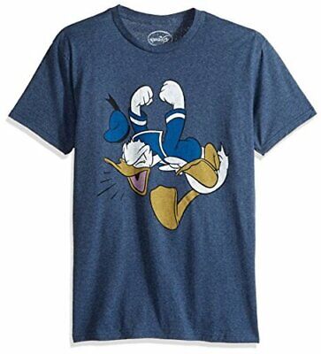 Men's Full Size Donald Duck Tantrum T-Shirt, Navy Heather, Size Small TuZL