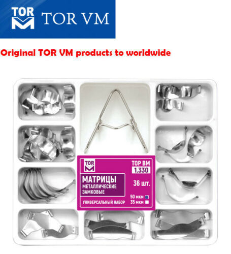 Dental Saddle Contoured Metal Matrices Matrix Springclip Original TOR VM