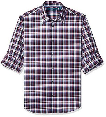 

Мужская рубашка стрейч в клетку Perry Ellis, темно-сапфировый-4ESW4011, маленькая, Dark sapphire-4esw4011, 4ESW4011-405-S