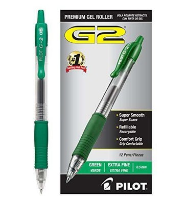 PILOT G2 Premium Refillable & Retractable Rolling Ball Gel Pens, Extra Fine