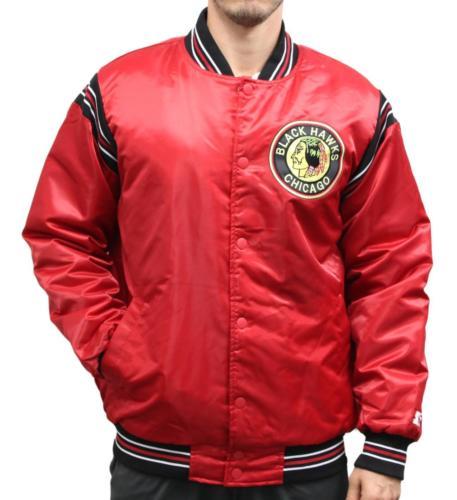 Vintage Chicago Blackhawks Starter Jacket Black Mens 2XL XXL