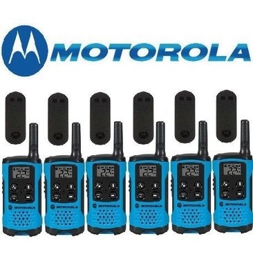Motorola Talkabout T100TP Walkie Talkie 6 Pack Set Two Way Radios Blue Brand New. Buy it now for 86.0
