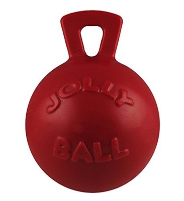 "Jolly Pets Tug-n-Toss Heavy Duty Dog Toy Ball with Handle 8