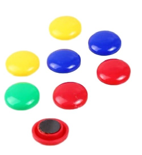 Set 8 Pezzi Calamite Rotonde Colorate Magneti Per Lavagna Magnetica dfh