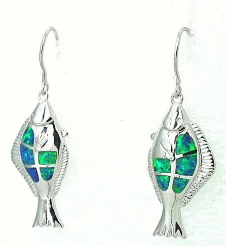 Orecchini di lusso blu argento sterling pietra principale opale