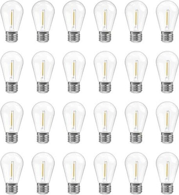 LED 1W String Light Bulbs Replacement Outdoor S14/822/PC for Feit String light..