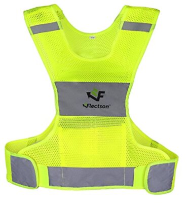 Reflective Running Vest - 360° High Visibility Safety Vest with Large Yellow
