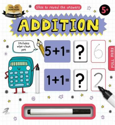 Help with Homework: Addition-Wipe-Clean W- board book, 9781801087209, IglooBooks