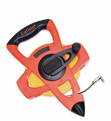 Lufkin FE300 1/2'' x 300' Hi-Viz Orange Fiberglass Tape Measure, Feet & Inches