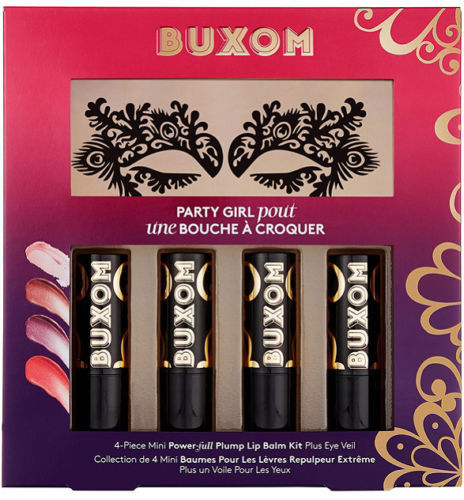 BUXOM  PARTY GIRL POUT Mini 4 Pc Plump Limp Balm Kit NEW IN BOX