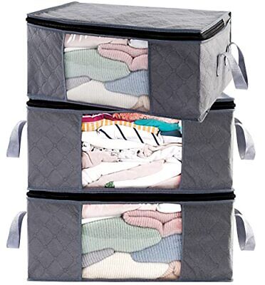 ABO Gear G01 Closet Organizers Sweater Clothes Storage, 3pc Pack, Gray, 3 Count