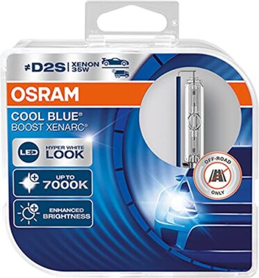 OSRAM Xenarc Cool Blue Boost D2S Xenon Car Headlight Bulbs Twin 66240CBB-HCB
