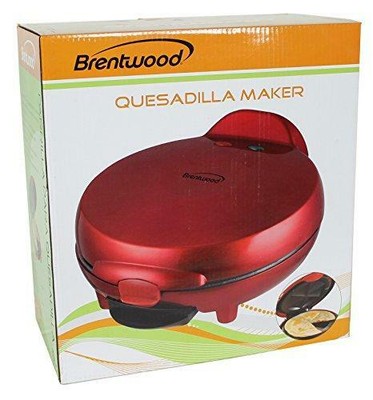 Brentwood Quesadilla Maker, 8-inch, Red