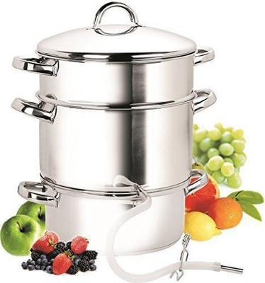 Cook N Home Basic Fruit Juicer Steamer Multipot, 11-Quart, Silver